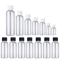 5Pcs 5/10/20/30/50/60/100/120/250ML Clear Plastic Seal Bottles with Screw Cap Portable Travel Sample Container for Lotion Water