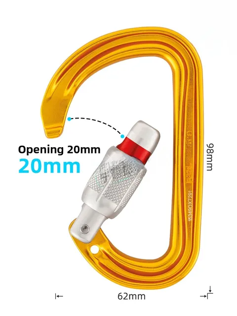 Petzl Sm'D M39 Climbing Ice Climbing D-aped Main Lo with Anti-Loss Hole Lightweight Qui Hanging Outdoor Cam Travel ... 3