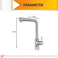 แปรงทองก๊อกน้ําห้องครัวอ่างล้างจานดึงร้อนเย็น TAP Deck Mount SUS304 สแตนเลส 360 องศาหมุนก๊อกน้ํา TAP 5