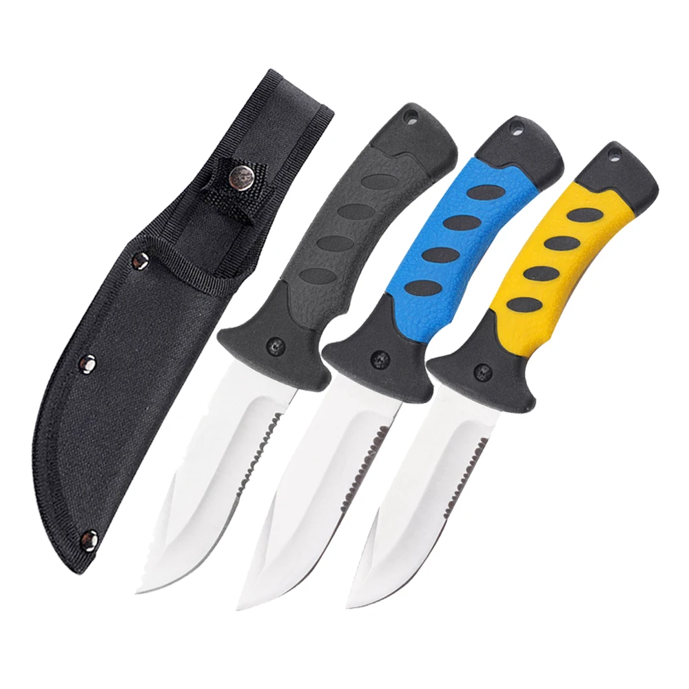 DuoClang Rubber Plastic Handle Fixed Blade Knife Hardness Self defense