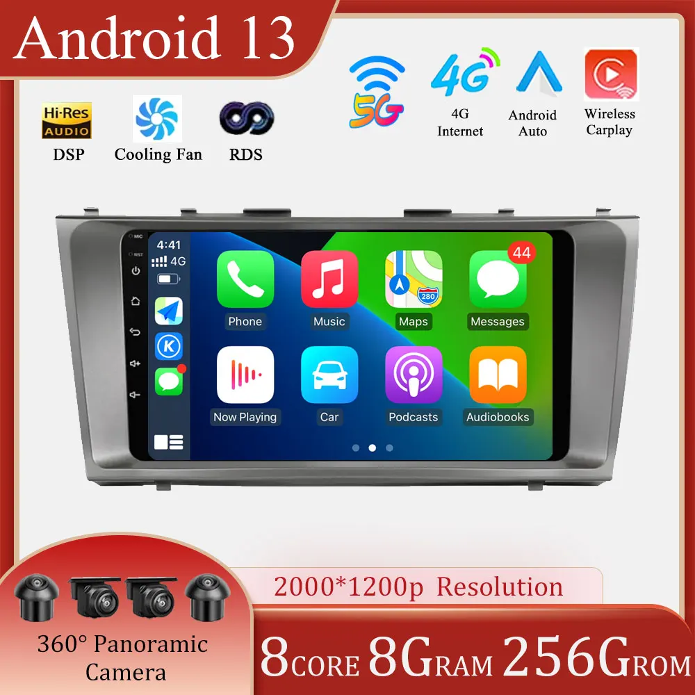 

9Inch For Toyota Camry 2007 - 2011 Car Radio Multimedia Player Navigation Carplay GPS Auto Stereo Android 13