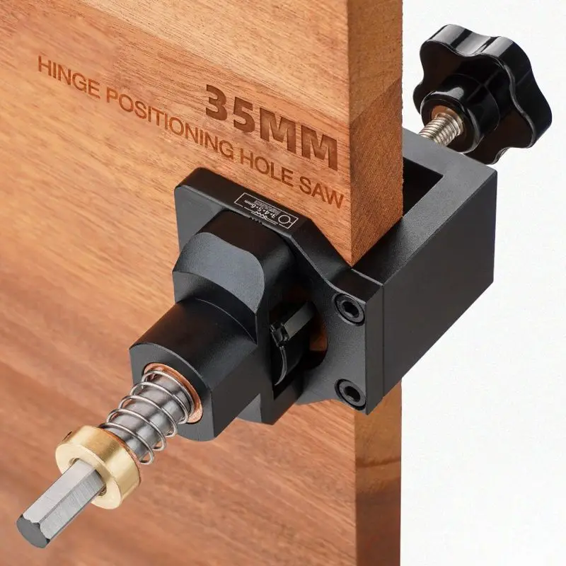 

Woodworking Hole Drilling Guide Locator 35mm Hinge Boring Jig Efficient Template Door Cabinet Hole Punching Opener Installation