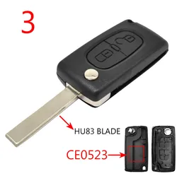 Enhanced Car Key Remote Flip Key Shell Case - 2 Button Design (Model 3)
