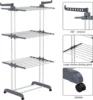 NEW Clothes Drying Rack, Oversized 4-Tier(67.7" High) Foldable Stainless Steel Movable Drying Rack with 4 castors 5