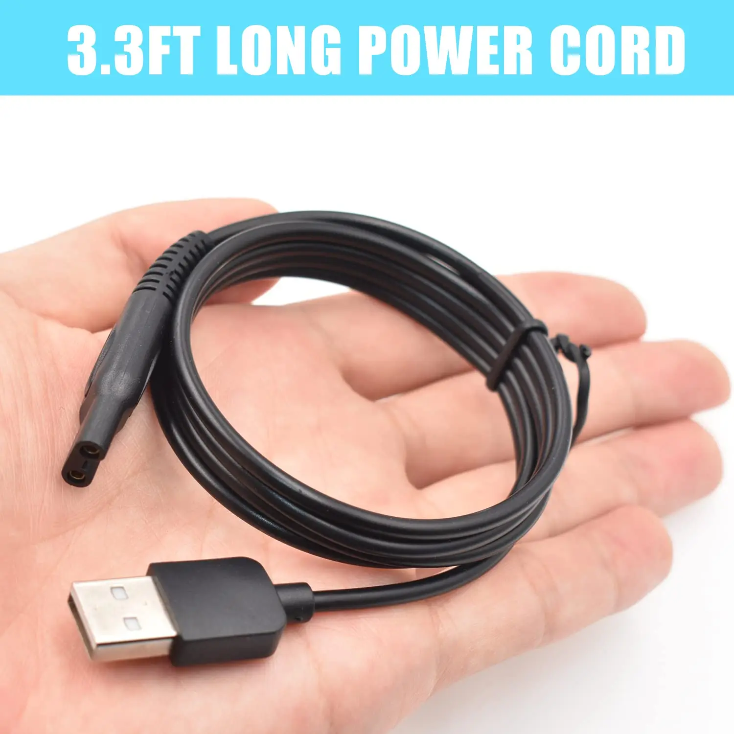 hq850 Charger Cable fit for Brightup/Ufree/VIKICON Beard Trimmer multifunctional grooming kit Hair Clippers USB Cab