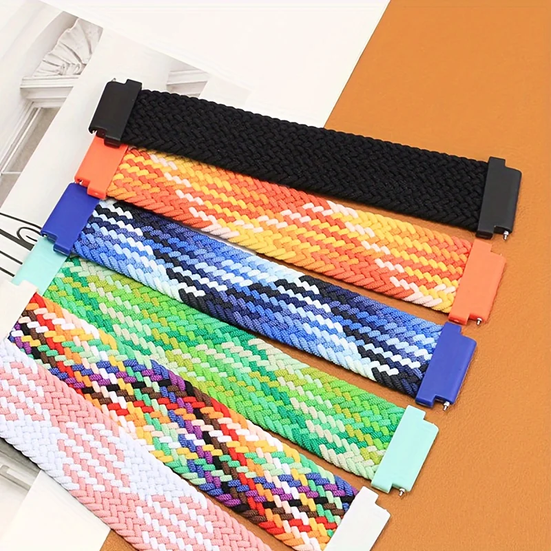 Braided Nylon Solo Loop Watch Band - Adjustable Strap Bracelet Accessory