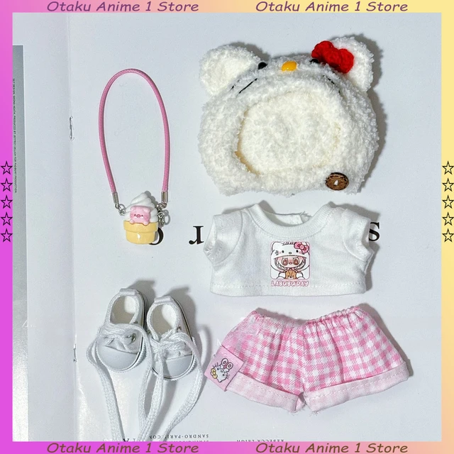 かわいい Labubu I II III 服手編みハローキティ帽子衣装ミニ