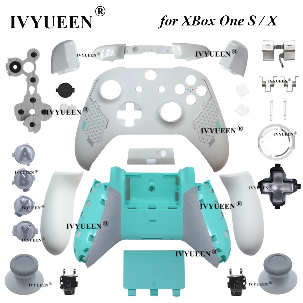 

IVYUEEN for Xbox One X S Controller Sport White Replacement Housing Shell Case Faceplate Cover Buttons Mod Kit Special Edition