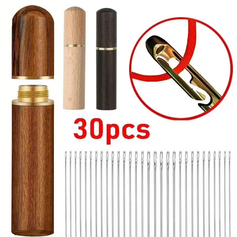 Elderly No Thread Hand Sewing Needle Home Hand Sewing Quilt Clothes Cross Stitch No Thread Needle DIY 30 PCs sewing needles
