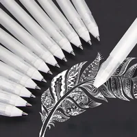 5pcs White Markers & Gel Pens - Perfect For Artists & Comic Drawers! 1