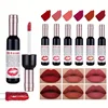 Red Wine Bottle Design Makeup Lip Gloss,Velvet Matte Lip Gloss Liquid Lipstick, High Colour Development,for Natural Lip Makeup 1