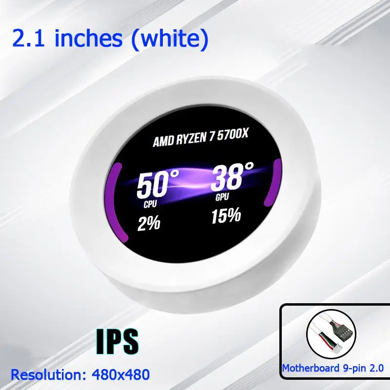 2024  IPS LCD ÷  ȭ, ǻ CPU GPU , AIDA64  USB ÷, 2.1 ġ, ǰ