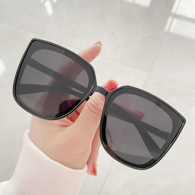 

Солнцезащитные очки в винтажном стиле женские, квадратные брендовые дизайнерские очки «кошачий глаз» с зеркальными линзами, с большой оправой