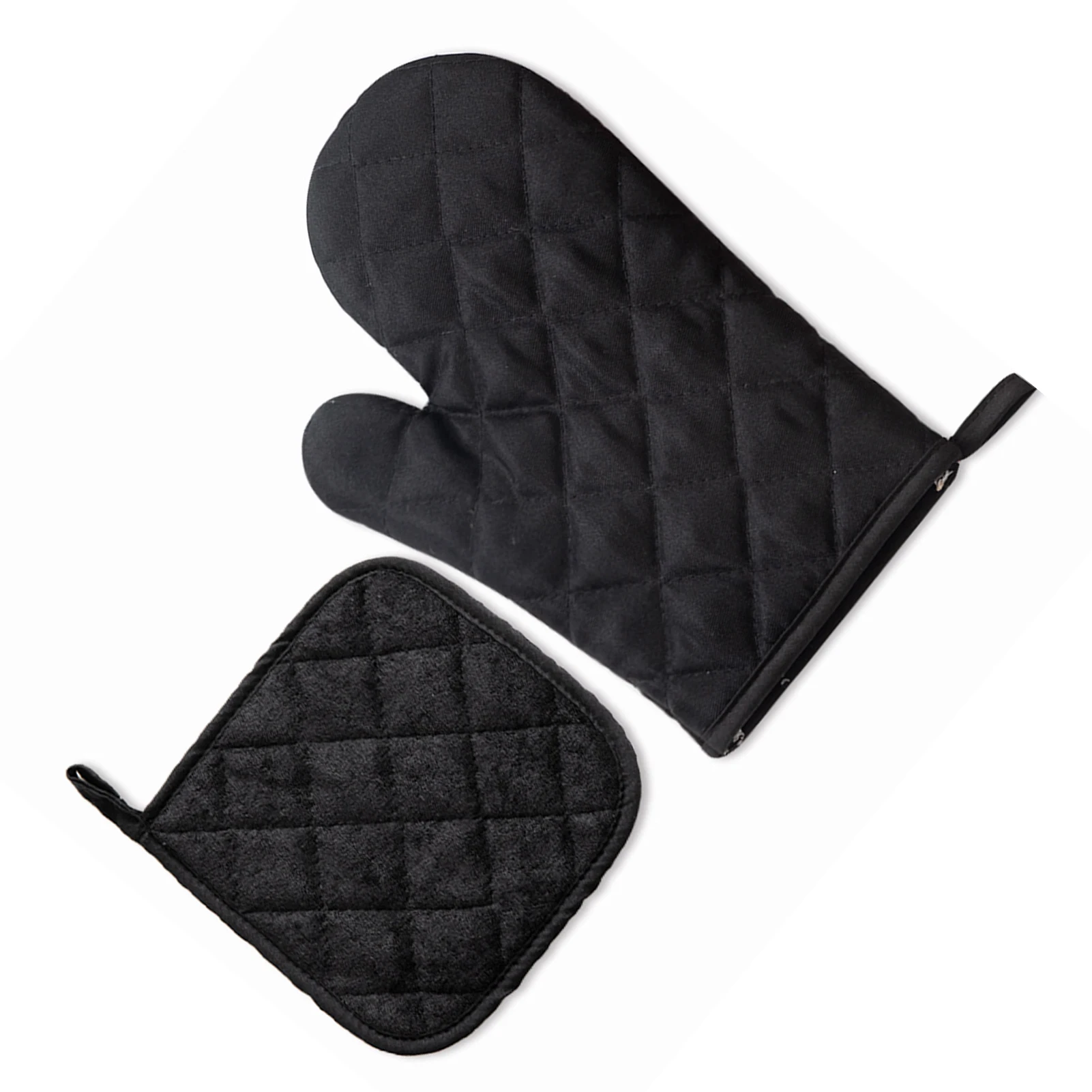 Pair of Household Oven Gloves High Temperature Resistant Oven Mitt for Picnic Camping Barbecue