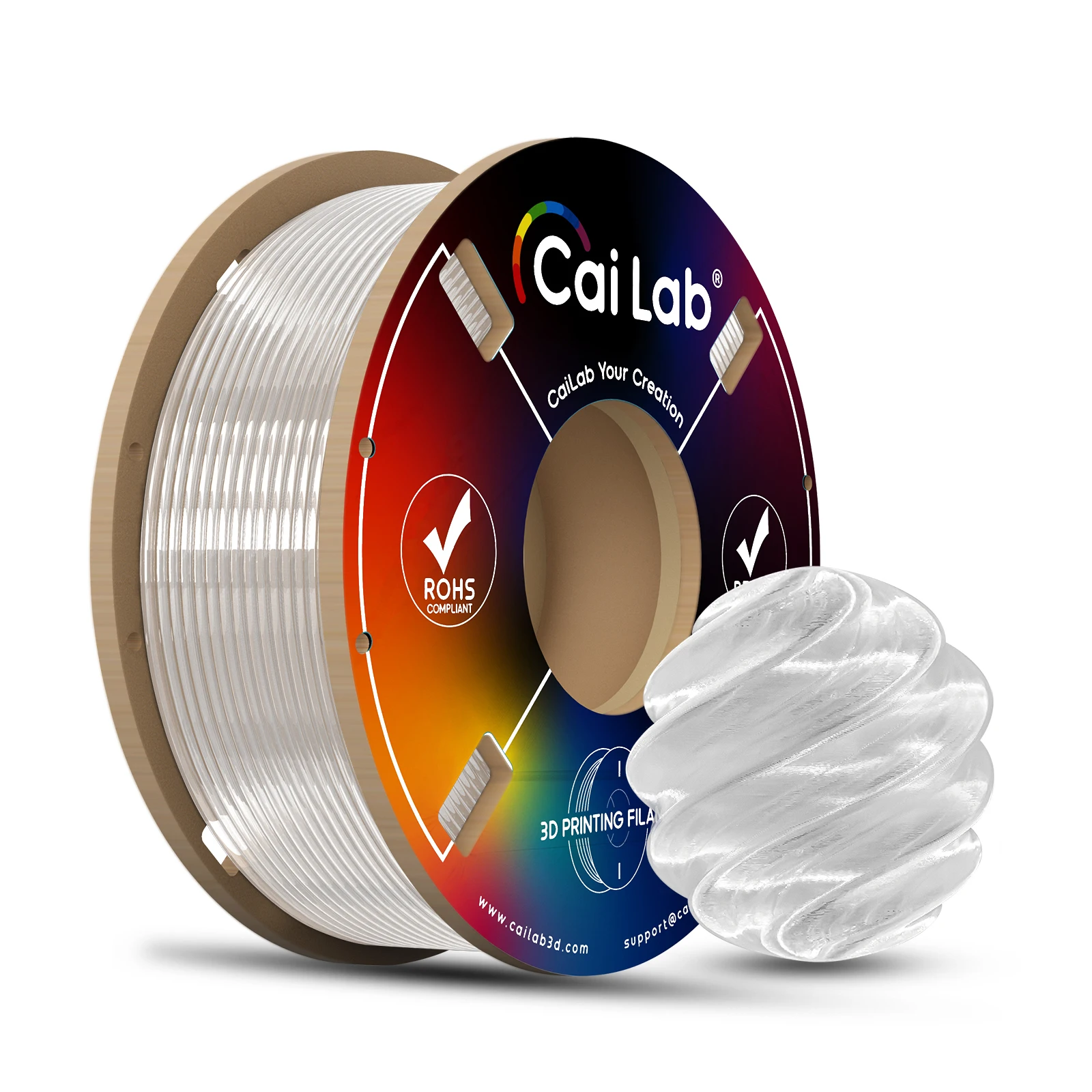 CaiLab 200g filamento de impresora 3D PLA brillante de seda 1,75mm para impresora 3D FDM impresión de colores ricos brillo metálico acabado suave