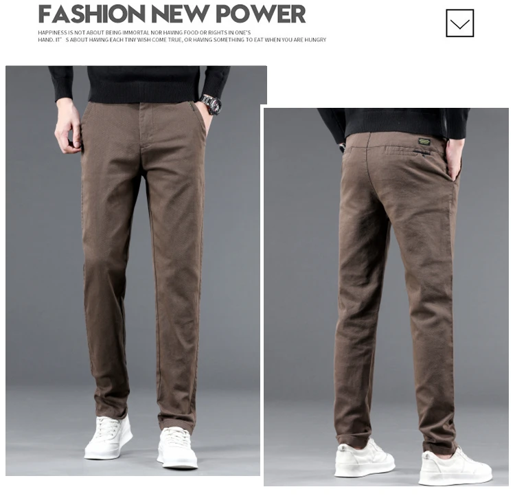 High-End Men's Casual Pants Straight Leg Elastic Fashionable Slim Fit Spring Business Trousers Versatile Long Cotton Jeans S9ee42995c8ef4be6a49d35b0528f04452