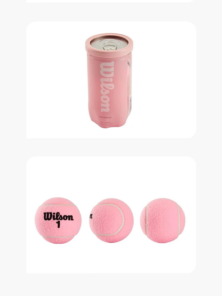 Description Picture 6 of itemWilson Professional Tennis Training Ball Beginner High Elasticity Indoor Sports Competition Resistant Balls Accessories Pink