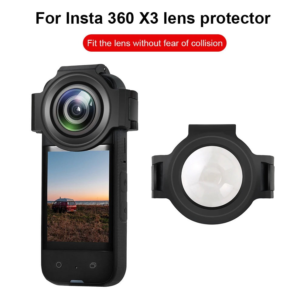 Insta360 ONE X3 용 9H 파노라마 렌즈 보호대, 광학 강화 유리 PC 렌즈 캡, 긁힘 방지 교체 부품 액세서리