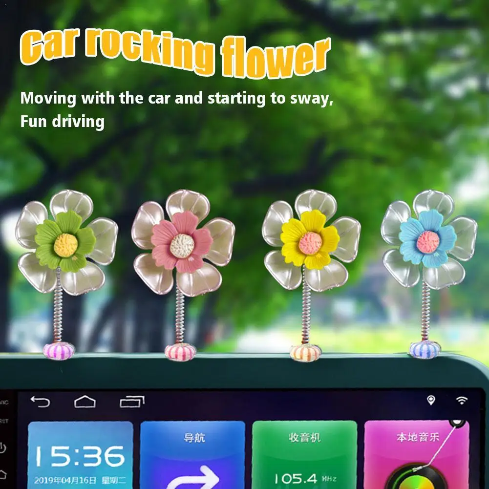 

Dancing Flower Car Interior Accessories Sunflower Car Accessories Dashboard Decorations Shaking Flowers Bobblehead Desk Ornament