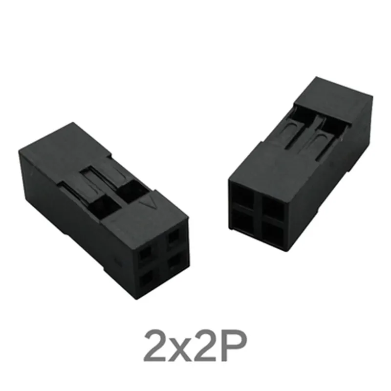 100PCS 2x2 4 Pin 4P Dupont Jumper Wire Cable Housing Female Pin ...