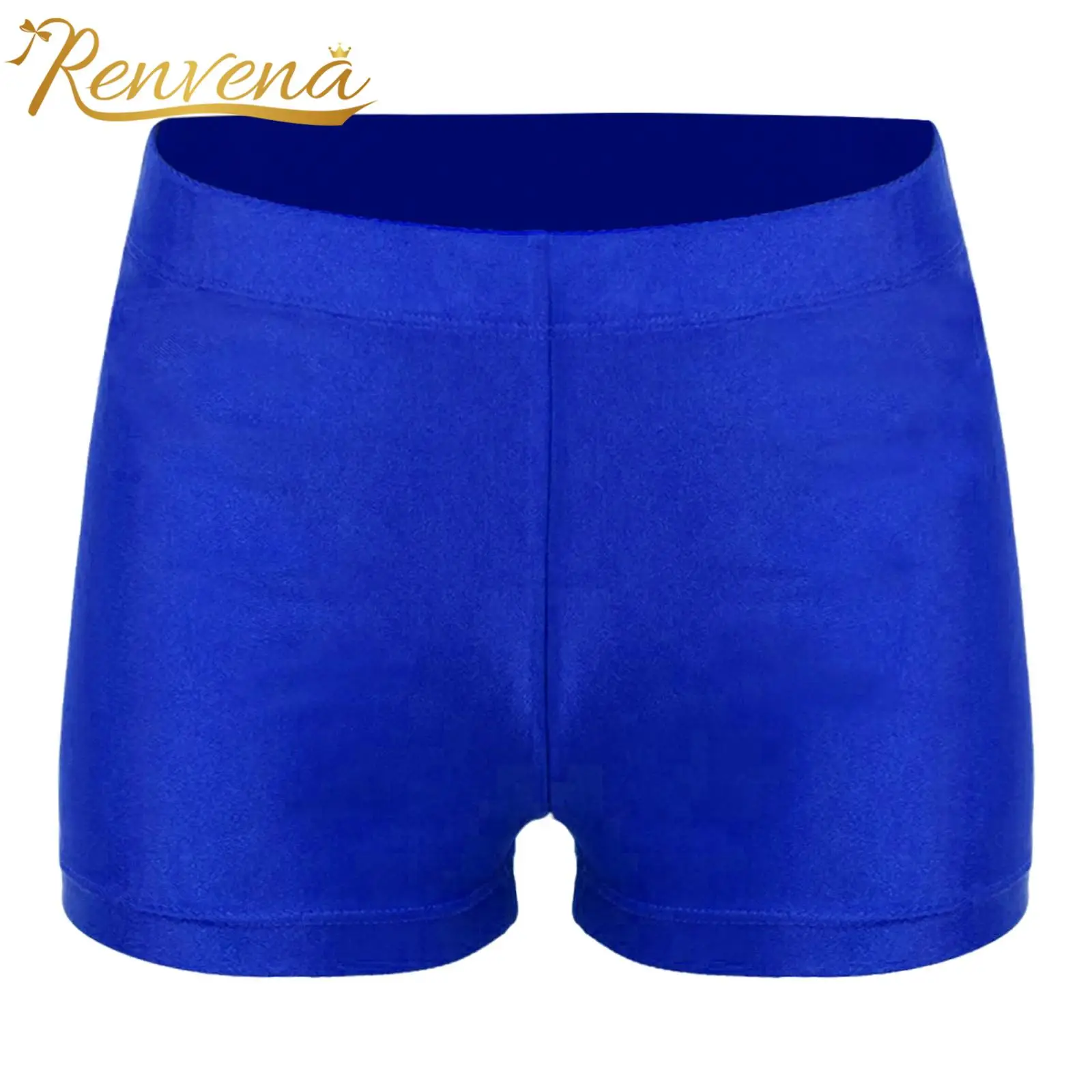 Kids Shorts Elastic Waistband Shorts for Gymnastics Workout Training
