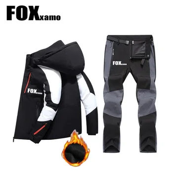 남성용 낚시 세트 재킷 플러스 벨벳 세트, 겨울 야외 낚시 의류 세트, 따뜻한 낚시 의류, 신제품