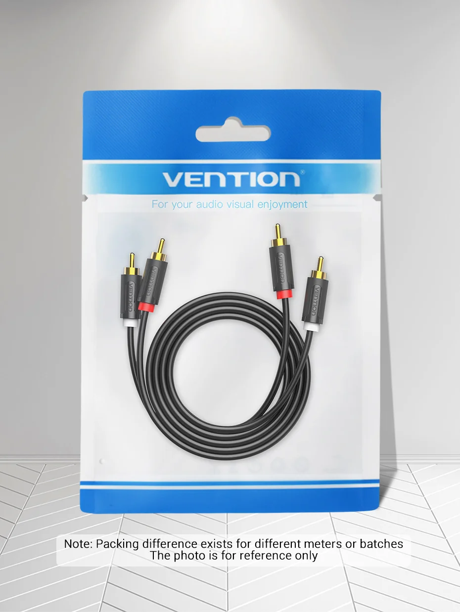 2 RCA to 2 RCA Cable Male to Male Audio Aux Cable for HDTV Home Theater DVD Ampl