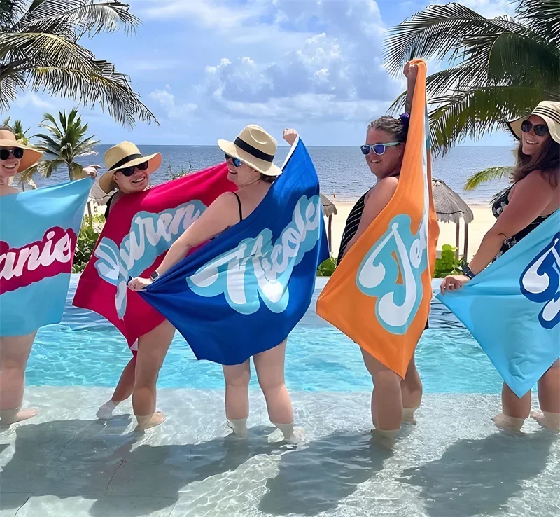 Custom Name Colorful Beach Towel 3 | Custom Name Colorful Beach Towel 3