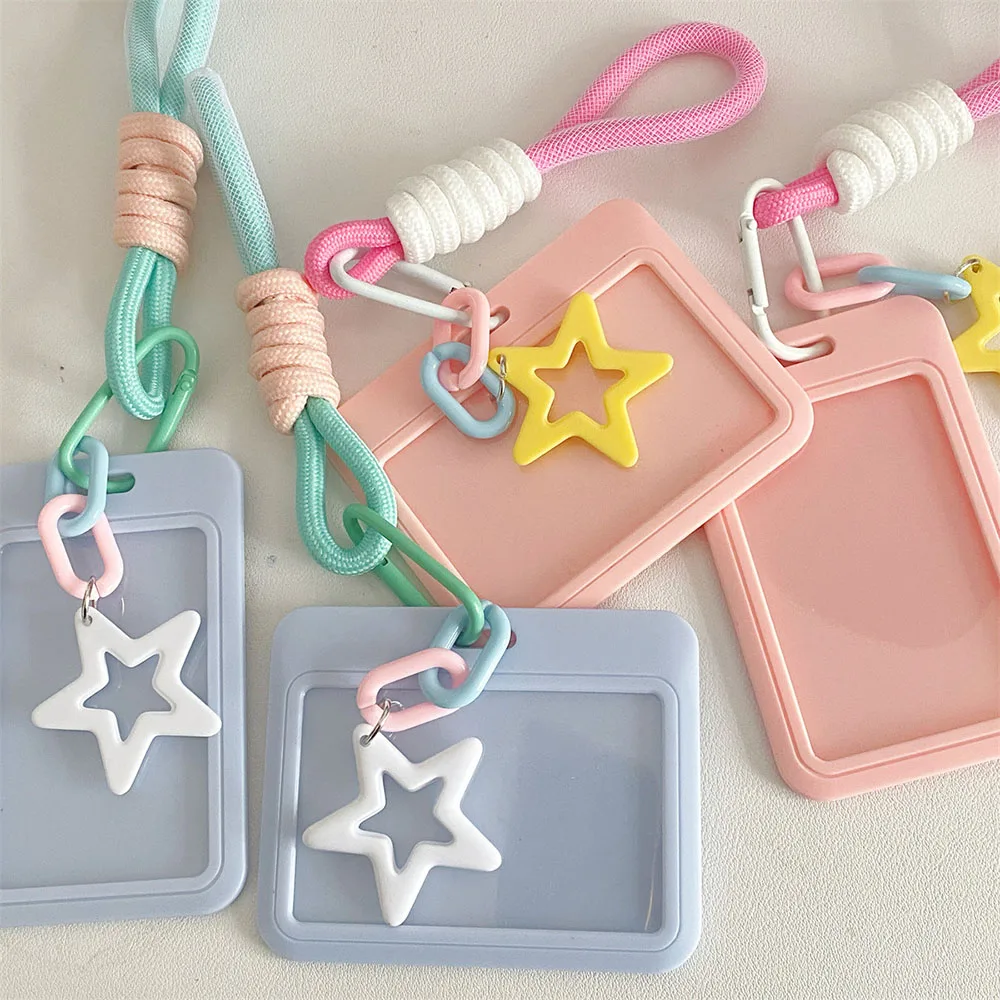 

Star Pendant Korea Idol Phpto Card Sleeve Slide Kpop Photo Card Holder School Stationery INS Bag Charm Keyring Mini Photo Album