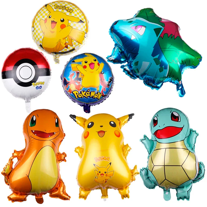 Ballons thème Pokemon Pikachu, décoration d'anniversaire, en Latex et en  aluminium, jouets pour enfants, vaisselle jetable, fournitures de fête -  AliExpress