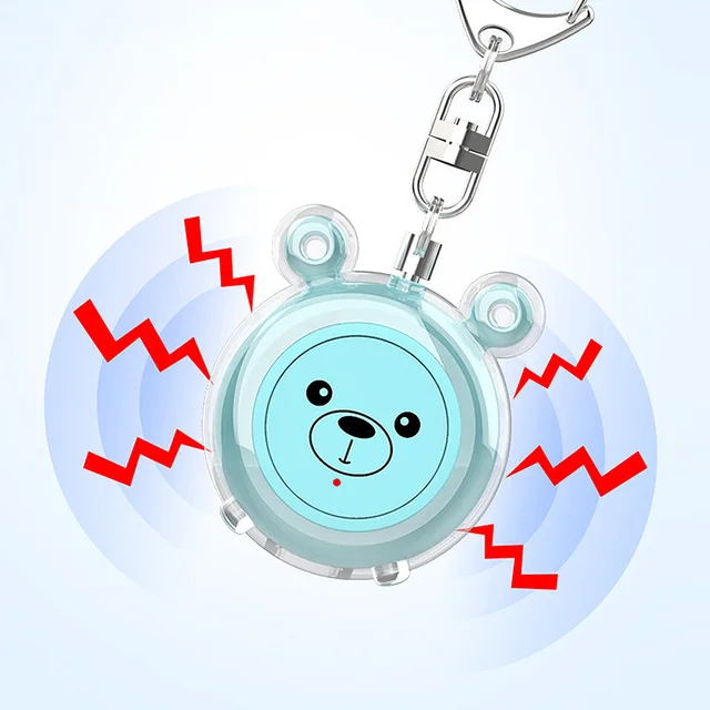 Mini Female Self Defense Alarm Type-C Rechargeable Wolf-proof Safety Siren Alarm Portable Keychain for the Elderly and Children 2