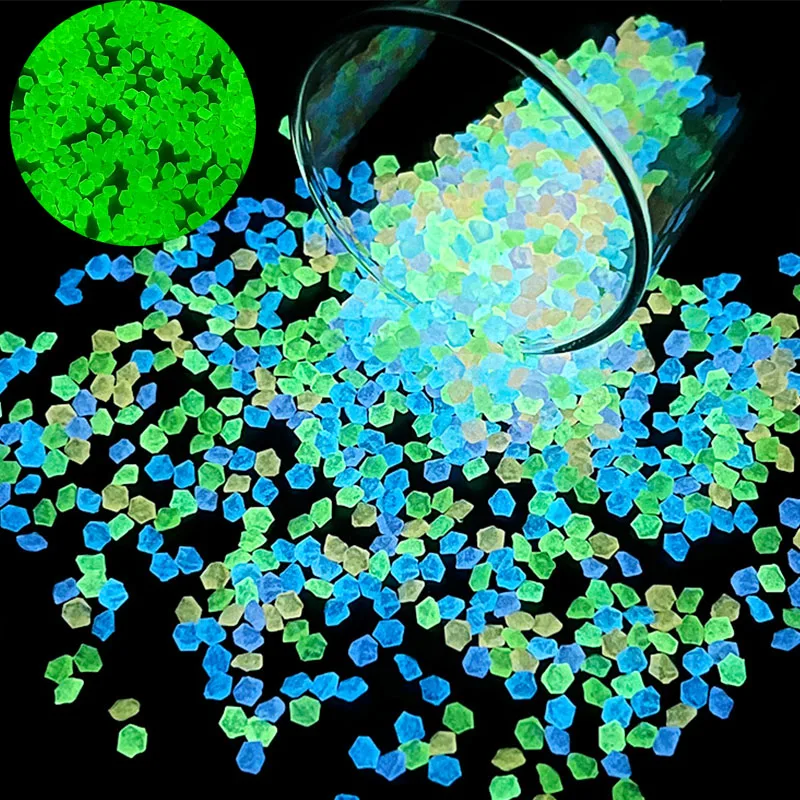 1000pcs Luminous Stones Glow In Dark Fish Tank Pebbles For Home Garden Aquarium Decoration Microlandscape Plant Pot Decor Rocks glow stones,decorative stones,artificial stones