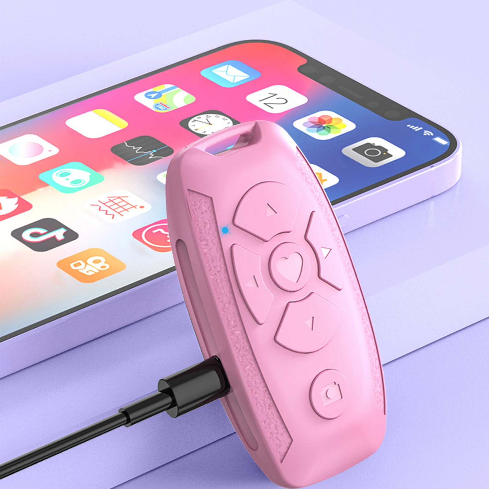 Blue-toothCompatible Remote Control Camera Shutter USB Wireless Phone Page Turner For TikToks Live Video Kwai Ebook IOS Androi