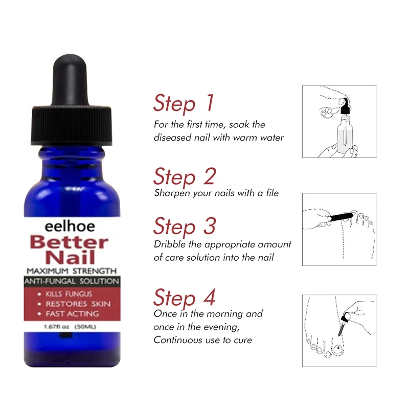 

Nail Repair Serum Liquid- Toe Nail Art Fungus Removal Anti-infective Paronychia Onychomycosis Nail-Care 50ml