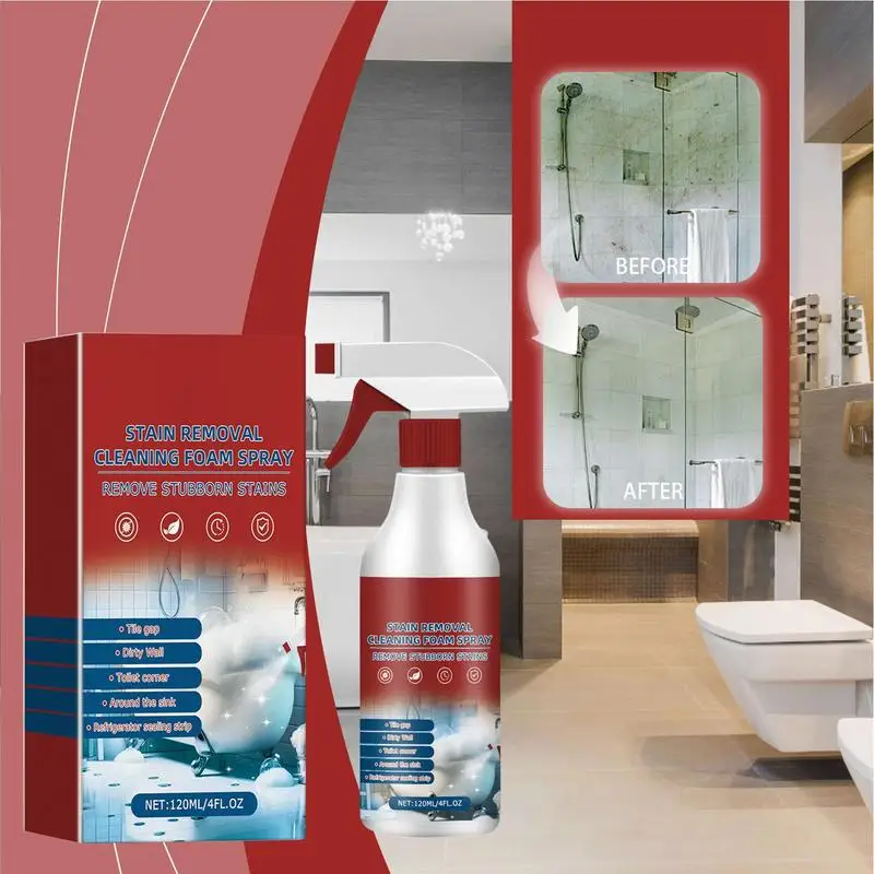 Bathroom Decontamination Cleaning Spray Wall Tile Cleaning Spray For Bathroom Multi-Functional Tool For Stained Tile