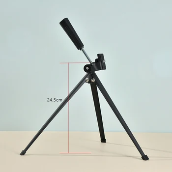 Treppiede da Tavolo in Metallo per Fotocamera con Testa Pan-Tilt, Asta Selfie Portatile in Metallo con Vite da 1/4" per Telescopio