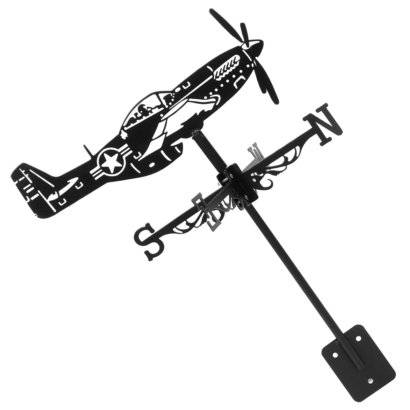 

Farmhouse Weather Vane Roof Mount Wind Direction Indicator Weather Vane Wind Direction Indicator for Garden Outdoor Farm Roof