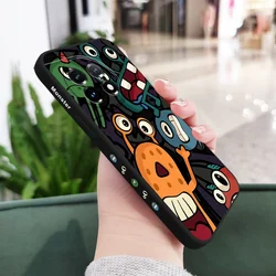Liquid Silicone Bread Monster Phone Case Cover - OnePlus 13 5G (Black)