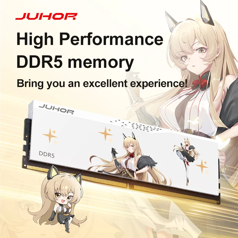 JUHOR DDR5 6000MHz 32GB(16GB×2枚)ホワイト JUHOR Memoria Ram DDR5 RAM 16GB 32GB 5600MHz 6000MHz 6400MHz