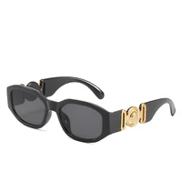 Vintage carré luxe petite monture lunettes de soleil hommes femmes Rectangle marque Design mode carré lunettes de soleil nuances Vintage lunettes 1