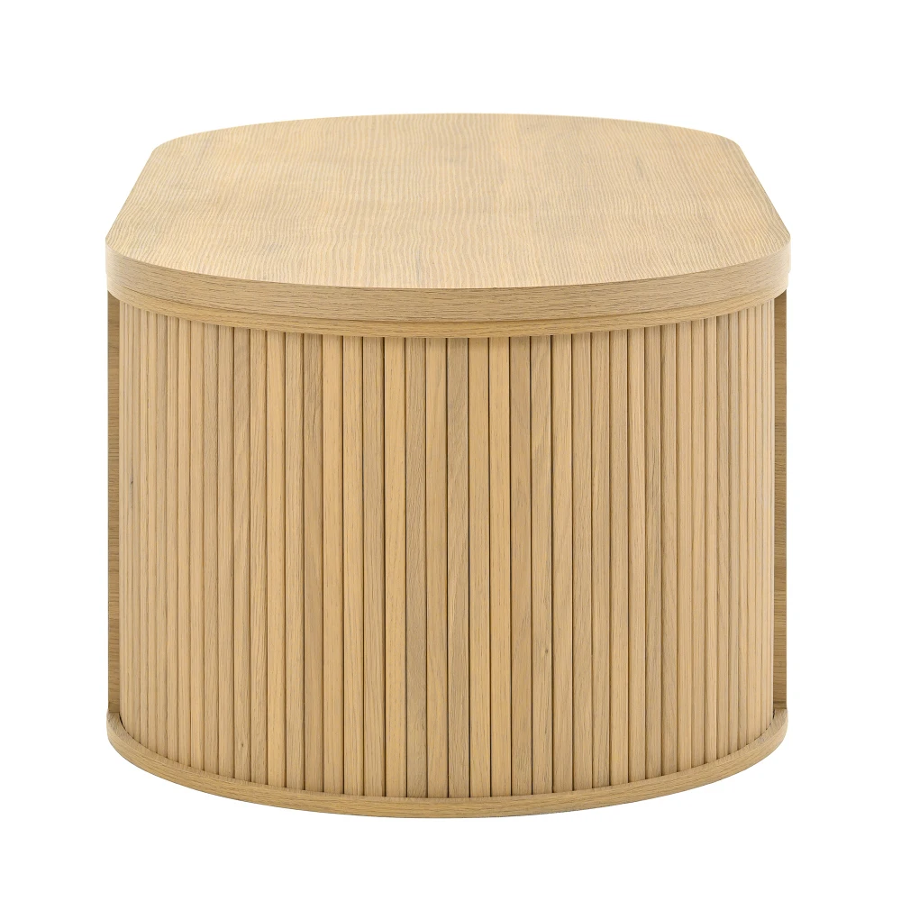 PINGGO Hebbarer Couchtisch mit gebogenen Holzseiten, ausziehbarer Ablage, anhebbarer Tischplatte, multifunktionale Wohnzimmermöbel – Detail 16