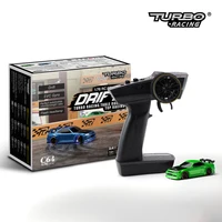 Turbo Racing 1:76 C64 Drift RC Car With Gyro Radio Full Proportional Remote Control Toys RTR Kit For Kids and Adults 2