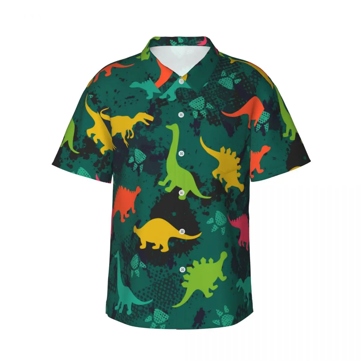 

Dinosaurs 3d Print Hawaiian Shirt Men Clothes Loose Breathable Men's Shirts Summer Male Shirt Male Clothes Short Sleeve