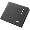 Business Men's Short Wallet Microfiber Synthetic Leather Short Wallets Men Stripe Male Purse Coin Pouch Multi-functional Cards 1