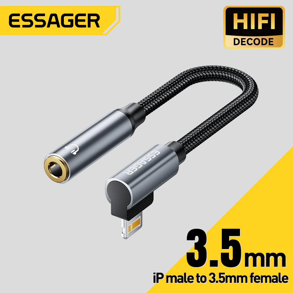 Versatile L-Shape Type-C to 3.5mm Audio Cable Adapter