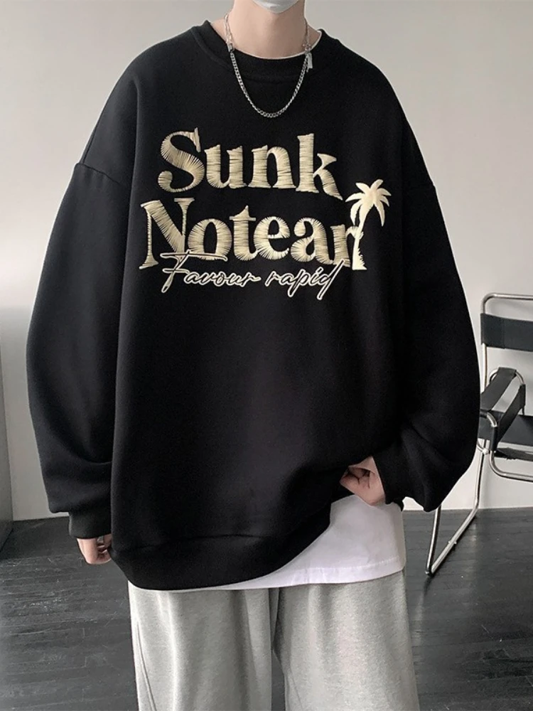 2023 New Fashion Round Neck Sweater Men's Spring Autumn Winter Long Sleeve Pullover T-shirt Casual Long Sleeve Hoodie Sweatshirt