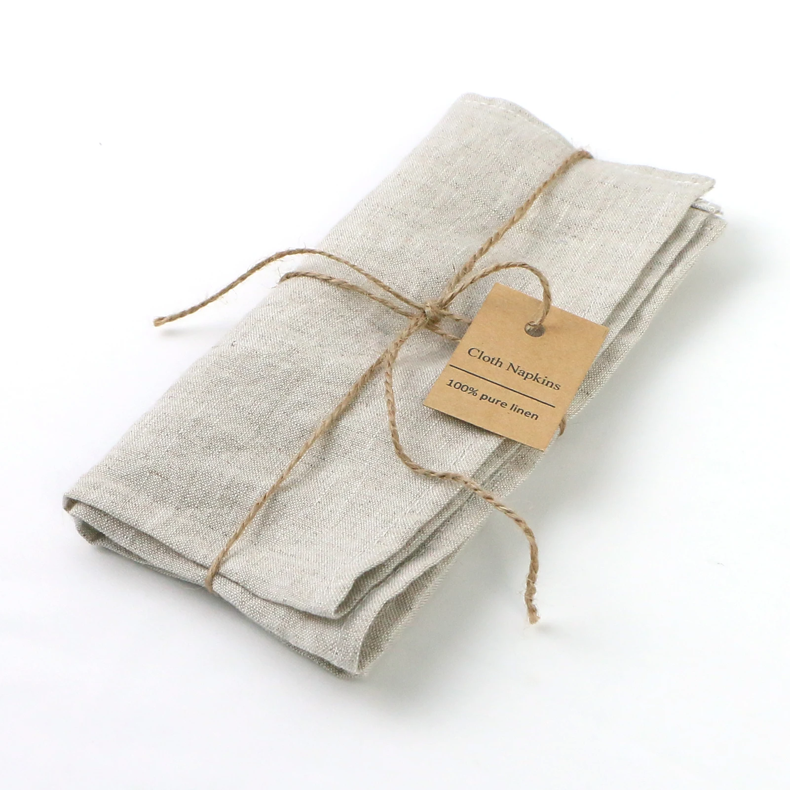 Linen Napkins 4PCS 40X40CM Pure Linen Napkins for Parties