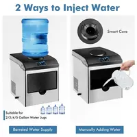 Countertop with 5 Pounds Storage Basket, Portable Ice Machine with 2 Ways to Add Water, 48 Pounds in 24 Hours, Compact Ice Maker 2