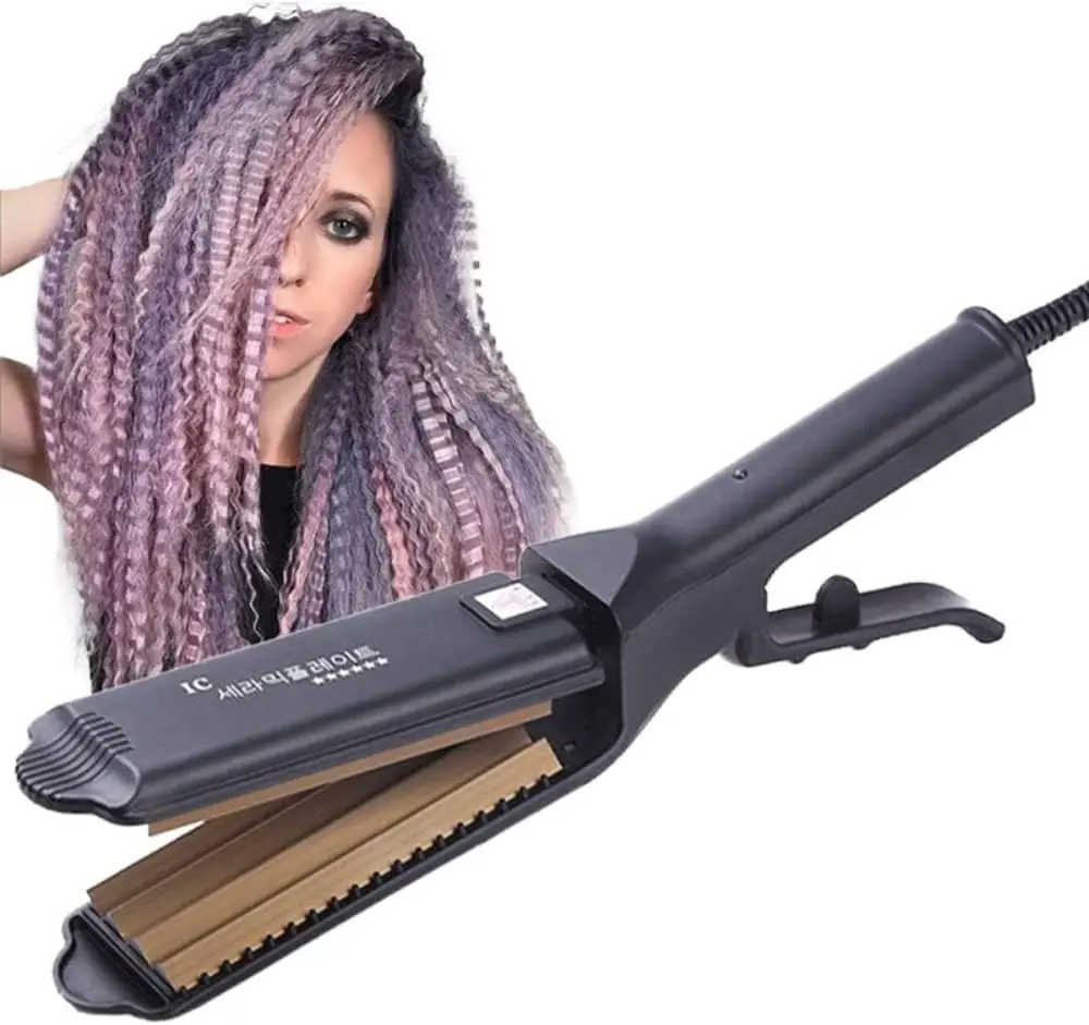 Hair Iron 6 Teeth Hair Corrugated Iron For Volumizing And Fluffy Hairstyles Crimping Iron Anti Static Ceramic Hair Crimping Styling Tool