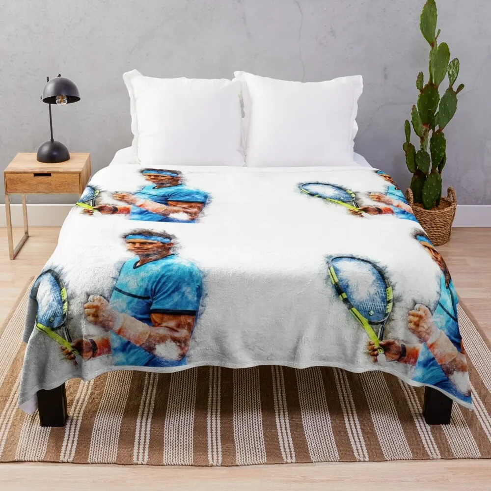 

Rafael Nadal Throw Blanket bed plaid Hairy Blankets